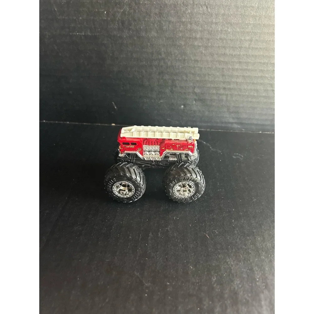 Hot Wheels Monster Trucks 5 Alarm Fire Truck Red 1:64 Used